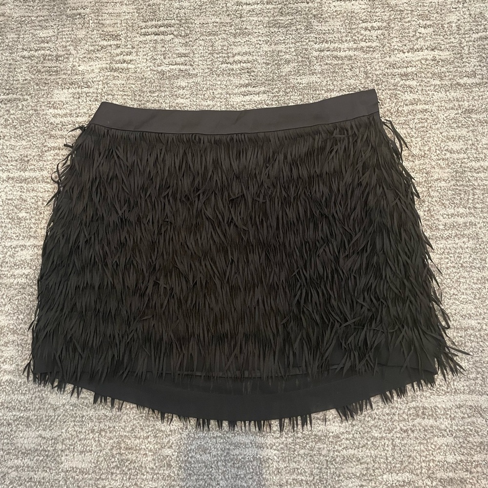 Express - Black fringe skirt